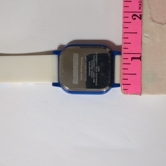 Super Mario Bros Digital Watch Unisex Blue Stainless Steel Rubber Band - Picture 10 of 10